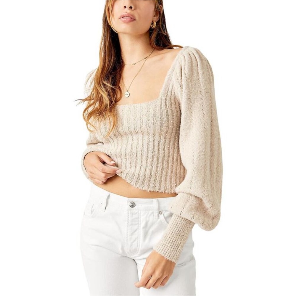 Free People Katie pullover Cream Sweater